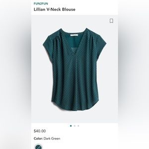 Fun2Fun Lillian V-neck Blouse